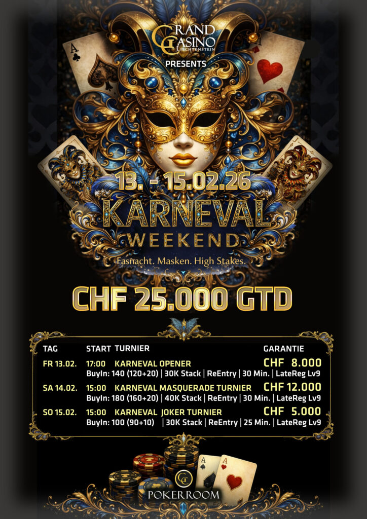 Instead of candy, 25,000 CHF gtd await at the Carnival Weekend at GCLI!