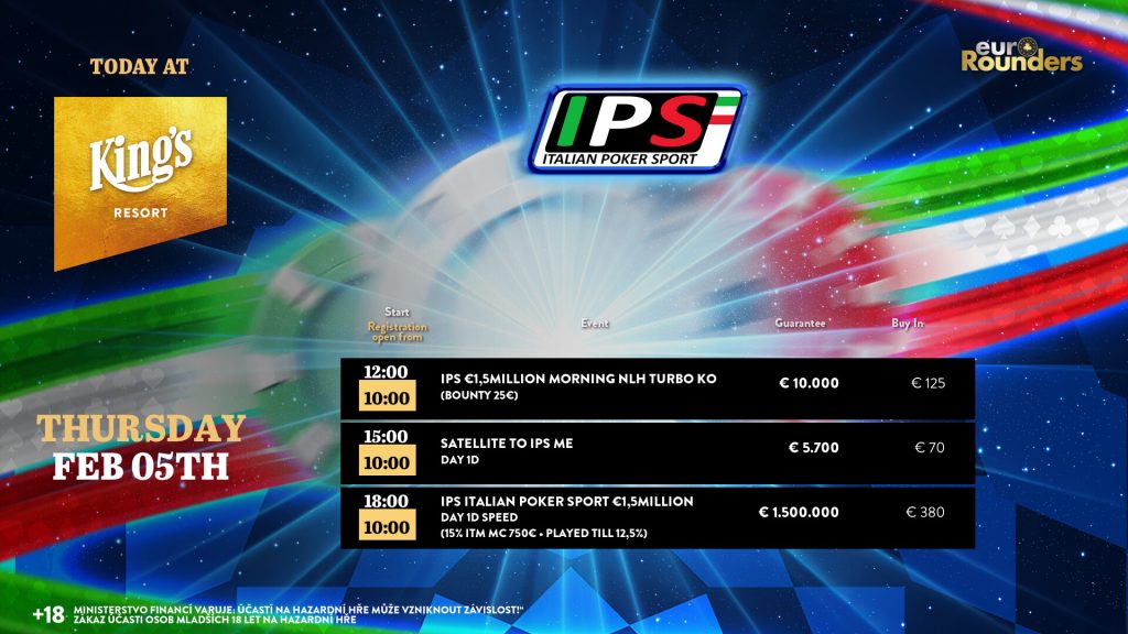 IPS €1.5MILLION – „Julio“ Takes Monster Lead and Chiplead Bonus on Day 1C!