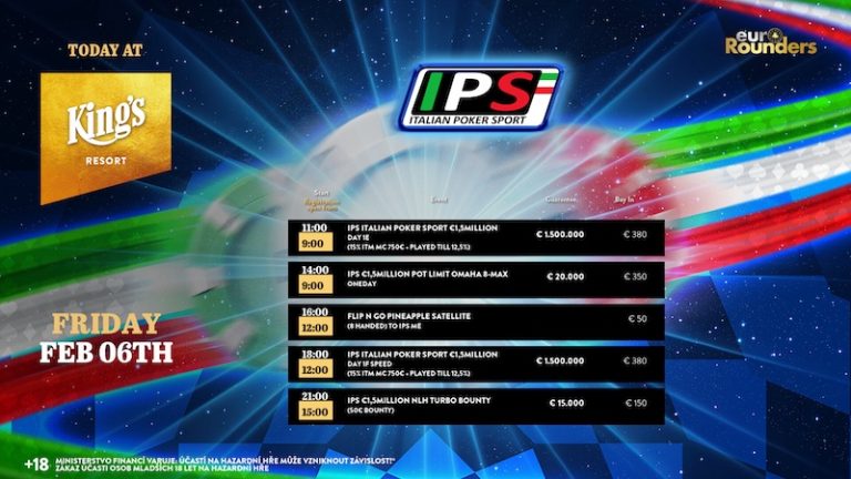 King’s: Mega-rush at the IPS Main Event with 935 entries on Thursday!