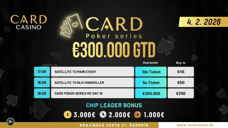 „MATS“ first chip leader of the Card Poker Series!