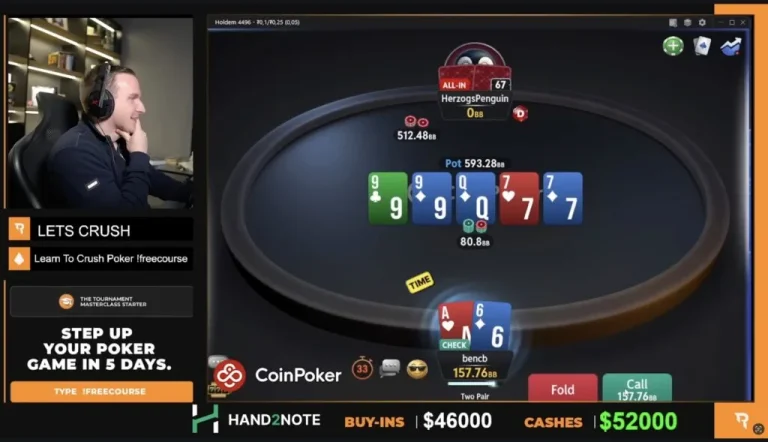 CoinPoker Level Up - Benjamin Rolle BenCB Ace-high Call