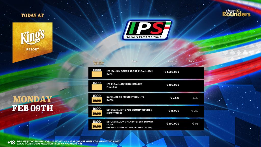 The chip leader in the Italian Poker Sport High Roller Event comes from Germany!