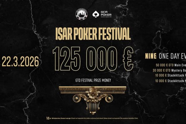 The Isar Poker Festival offers a guaranteed €125.000 in the GCA Pokerroom!