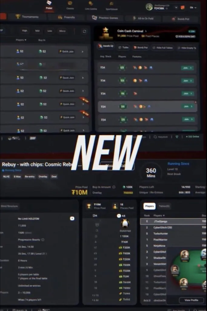 CoinPoker Level Up - New Lobbies
