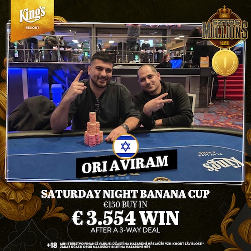King’s – Israelis dominate in Gambler$ PLO and Banana Cup!