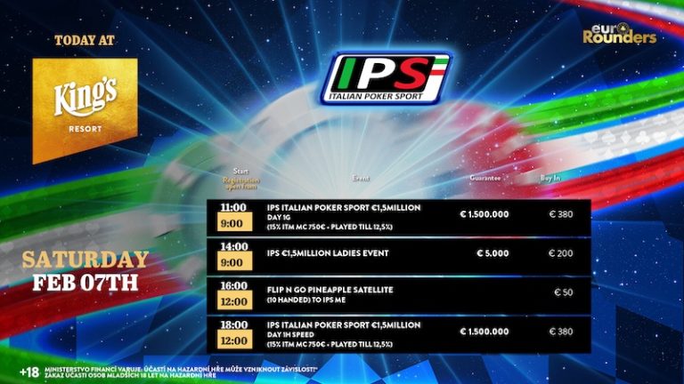 King’s IPS Main Event: 1,371 Entries on Friday in Rozvadov and Prague!