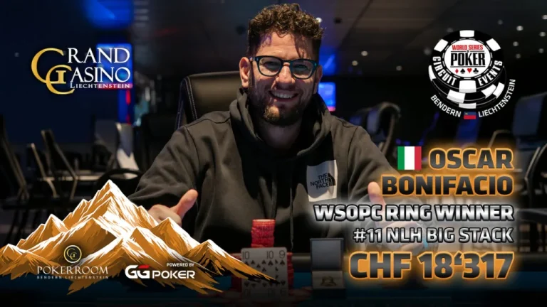 WSOPC WSOP Circuit Bendern Liechtenstein - Bigstack - Oscar Bonifacio