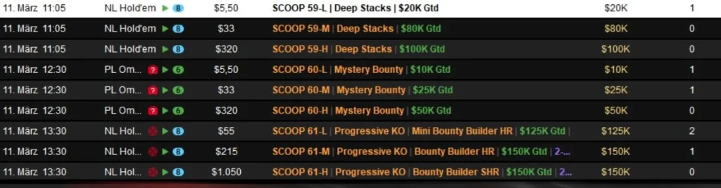 Crazy double strike by “Premove” at the SCOOP on PokerStars!