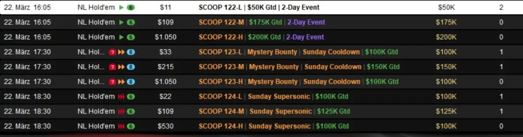 Crazy double strike by “Premove” at the SCOOP on PokerStars!
