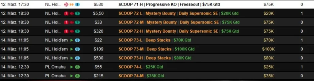 Crazy double strike by “Premove” at the SCOOP on PokerStars!