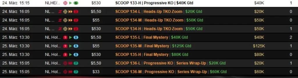 Crazy double strike by “Premove” at the SCOOP on PokerStars!