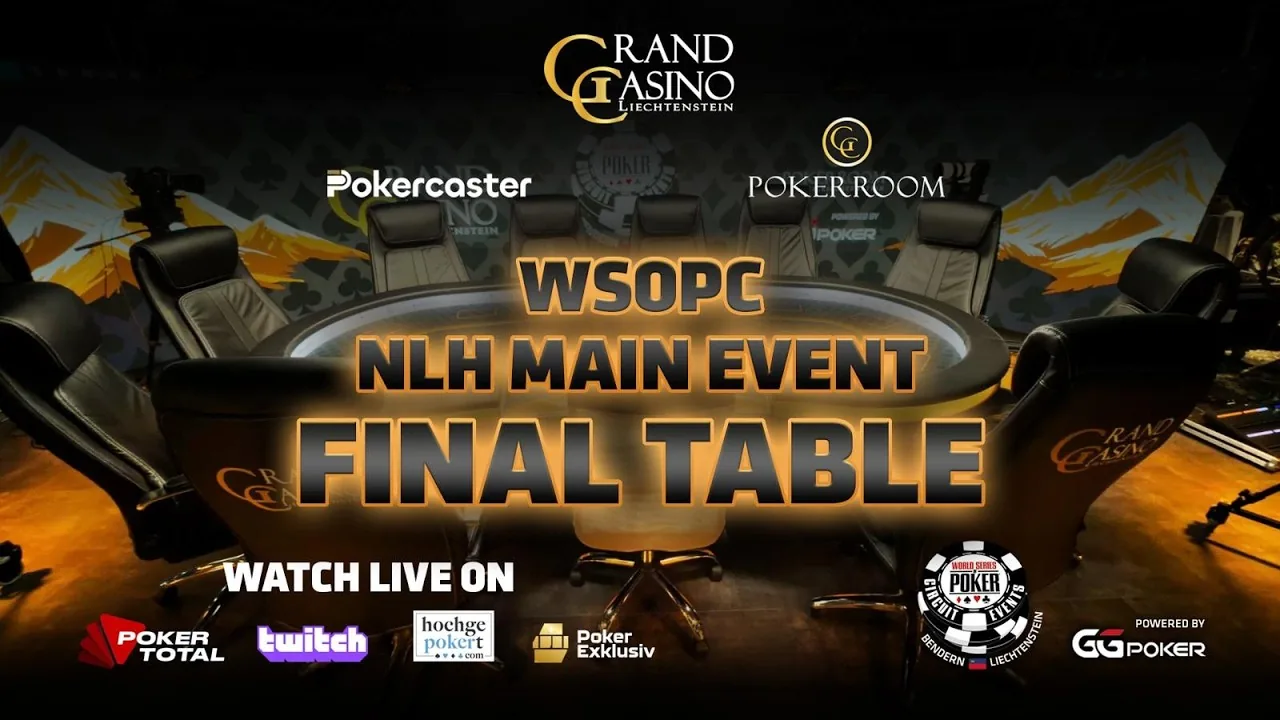 Tuesday from 13:30 – Final of the CHF 1.500 WSOP Circuit Liechtenstein Main Event!