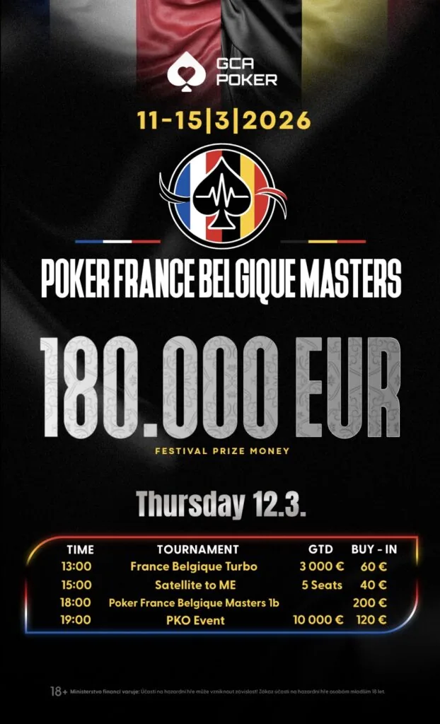 Restrained Poker France Belgique Masters kick-off! Martan leads in the GCA!