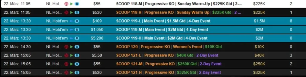 Crazy double strike by “Premove” at the SCOOP on PokerStars!