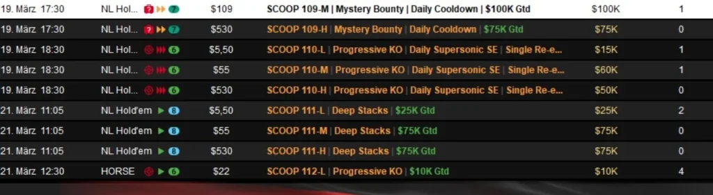 Crazy double strike by “Premove” at the SCOOP on PokerStars!