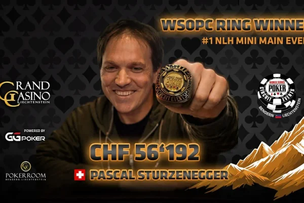 First WSOPC ring in Liechtenstein goes to Pascal Sturzenegger from Switzerland!
