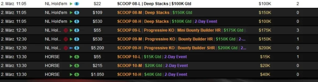 Crazy double strike by “Premove” at the SCOOP on PokerStars!