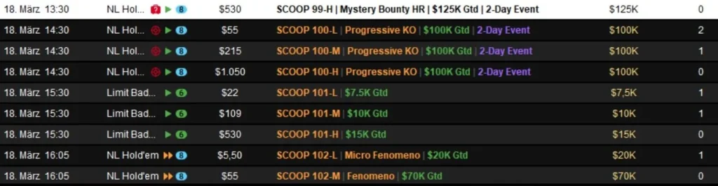 Crazy double strike by “Premove” at the SCOOP on PokerStars!