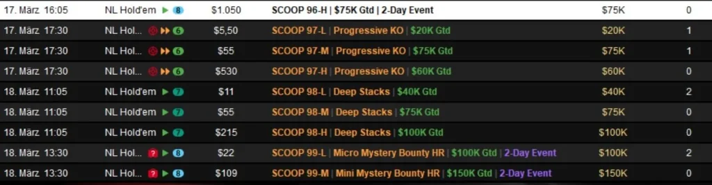 Crazy double strike by “Premove” at the SCOOP on PokerStars!