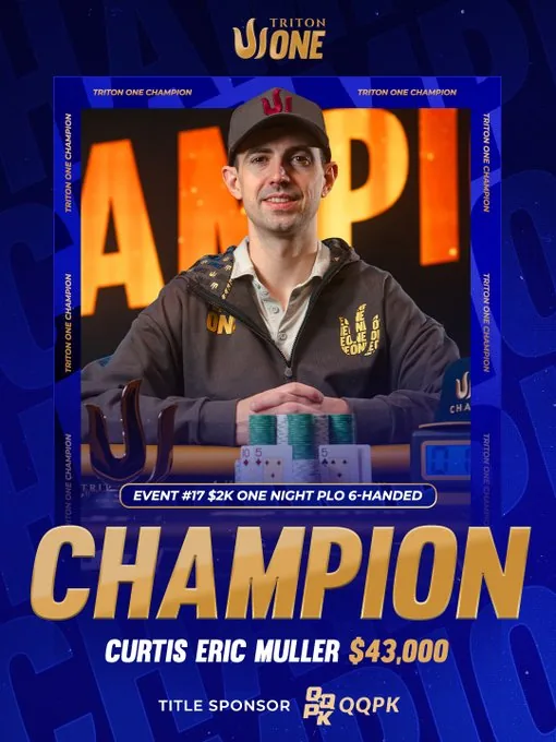 T1 Triton ONE Event 17 $32 ONE Night PLO 6-Handed - Curtis Eric Muller