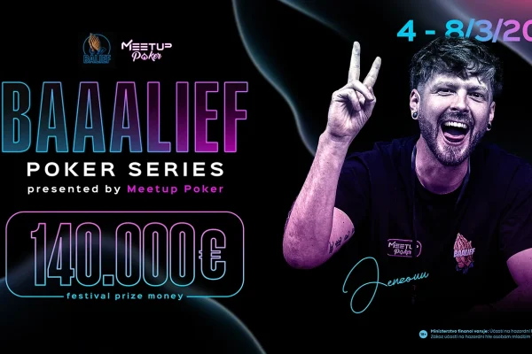 Massive €140.000 guarantee at the Baaalief Poker Series in the GCA!