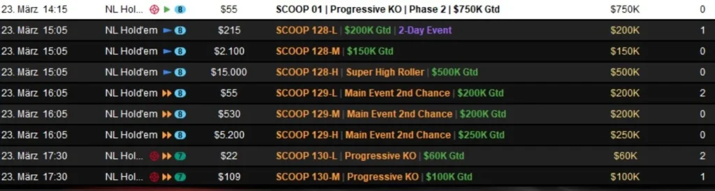 Crazy double strike by “Premove” at the SCOOP on PokerStars!