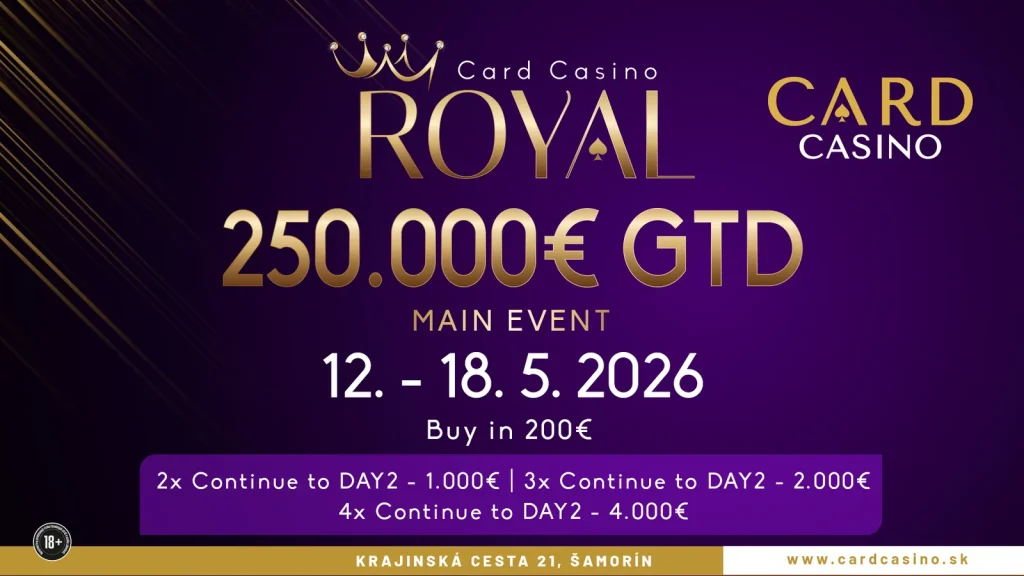 Massive €400.000 guarantee at the People’s Poker Tour in CC Samorin!