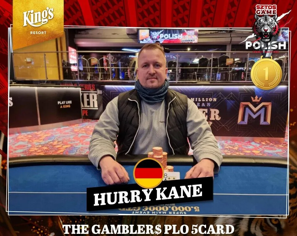 "Hurry Kane" hits the mark at Gambler$ PLO 5Card at the King's!