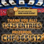 GC Pokerroom – What a start – CHF 365.512 prize pool in the CHF 300 Mini Main Event!