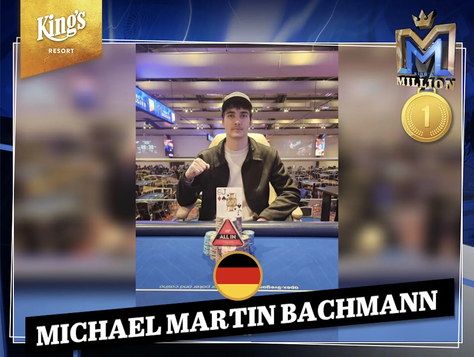 Wire-to-wire victory in the Euro Rounders Mystery Bounty for Bachmann!