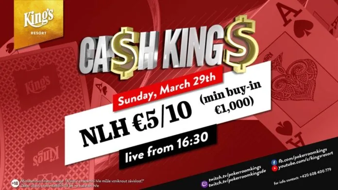 Sunday from 17:00 – Ca$h King$ $ZTO$ Special NLH €5/€10 Cash Game!