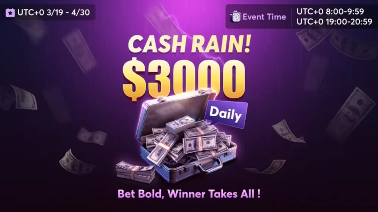Cash Rain Banner BCPoker