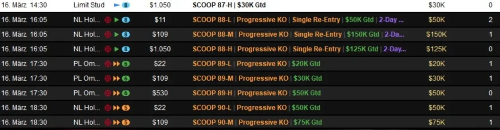 Crazy double strike by “Premove” at the SCOOP on PokerStars!