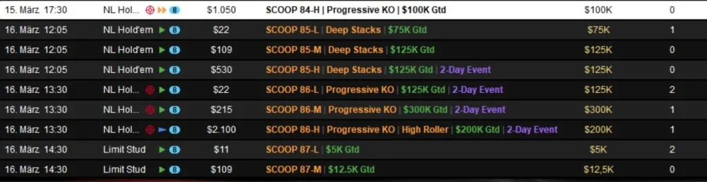 Crazy double strike by “Premove” at the SCOOP on PokerStars!