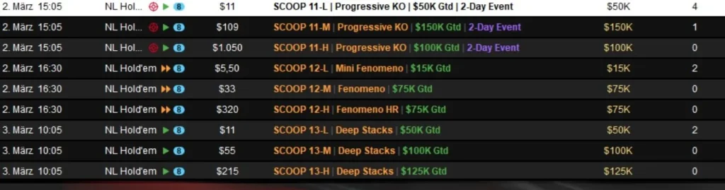 Crazy double strike by “Premove” at the SCOOP on PokerStars!