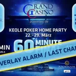 Massive overlay risk at the Keole Poker Home Party – Beck new mega chip leader!