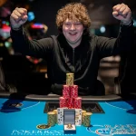 Laurence Kratzer celebrates at the WSOPC Colossus in Liechtenstein!