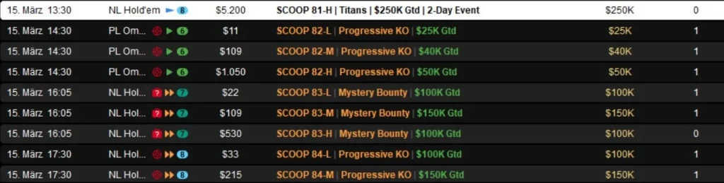 Crazy double strike by “Premove” at the SCOOP on PokerStars!