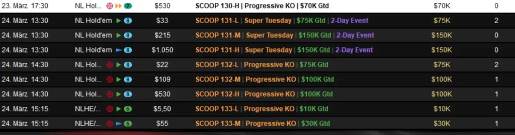 Crazy double strike by “Premove” at the SCOOP on PokerStars!