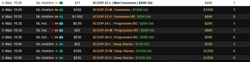Crazy double strike by “Premove” at the SCOOP on PokerStars!