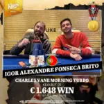 Igor Brito celebrates at the Charles Vane Morning Turbo at King’s!