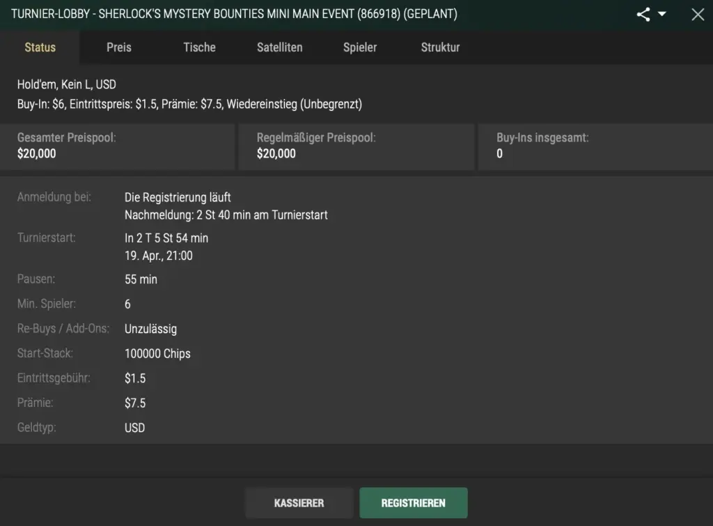 Sherlocks Mystery Bounties Mini Main Event - FHC FullHouse Full House Crypto