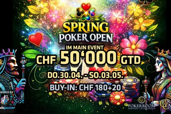 55.555 CHF gtd. wecken Frühlingsgefühle bei den Spring Poker Open im GCLI!