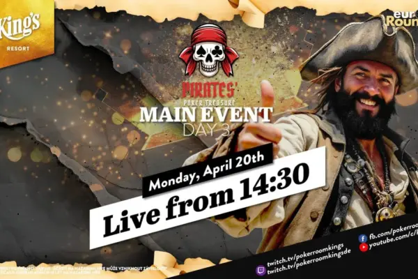 Montag ab 14:30 Uhr – Tag 3 des €480 Pirates Poker Treasure Mystery Bounty Main Event!