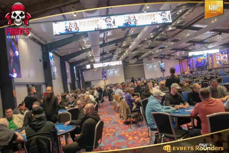 1D chip leader Mazouk cracks the million mark in the €1.5M gtd. Pirates‘ Poker Treasure Main Event!