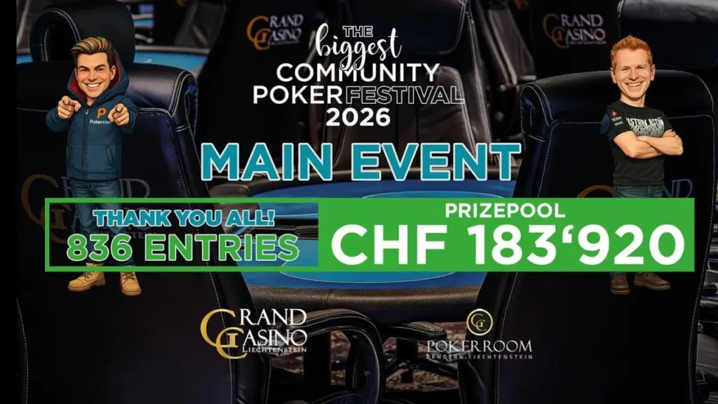 Sonntag ab 14:30 Uhr – „GRND on Tour“ vom Tag 8 des Community Poker Festival Liechtenstein!