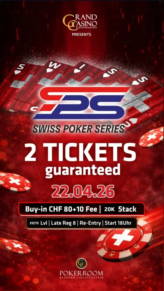 Swiss Poker Series wirft ihre Schatten voraus – SPS Main Event Tickets im Satellite vergeben!