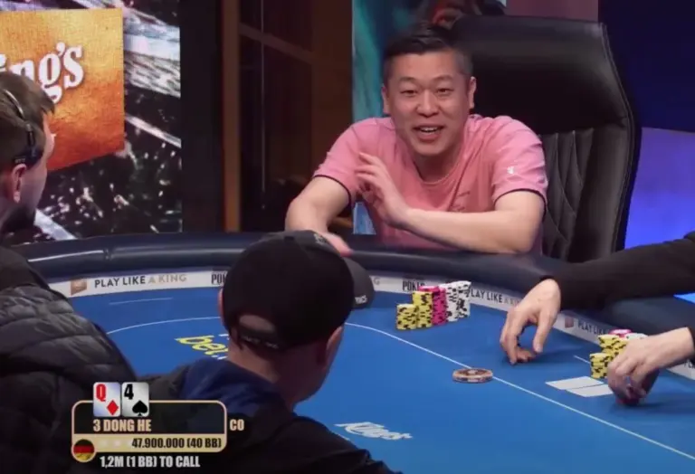 Dong He ist der erste Chipleader der GPD Mystery Bounty Edition!