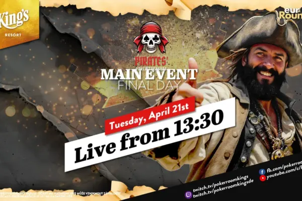 Dienstag ab 13:30 Uhr – Finale des €480 Pirates Poker Treasure Mystery Bounty Main Event!