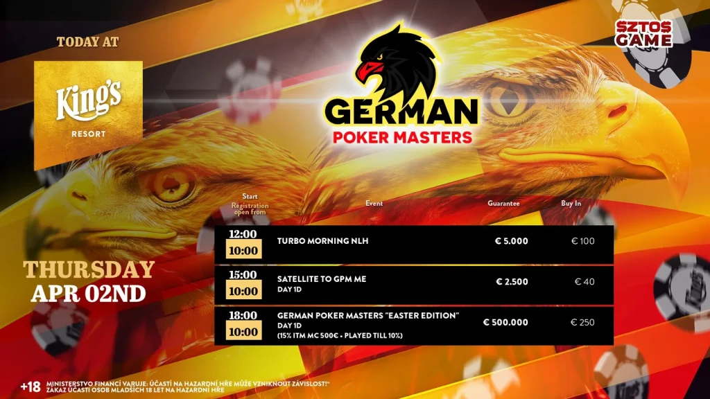 The calm before the storm at the German Poker Masters at King’s!